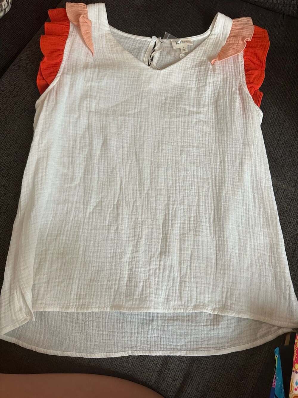 Style & Co Women's Printed Cotton Gauze Flutter Sleeve Top, Created for - Macy's